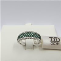Anello Davite & Delucchi Donna in Oro bianco Smeraldo 0.60 Ct AA 029855 SMS - AA 029855 SMS
